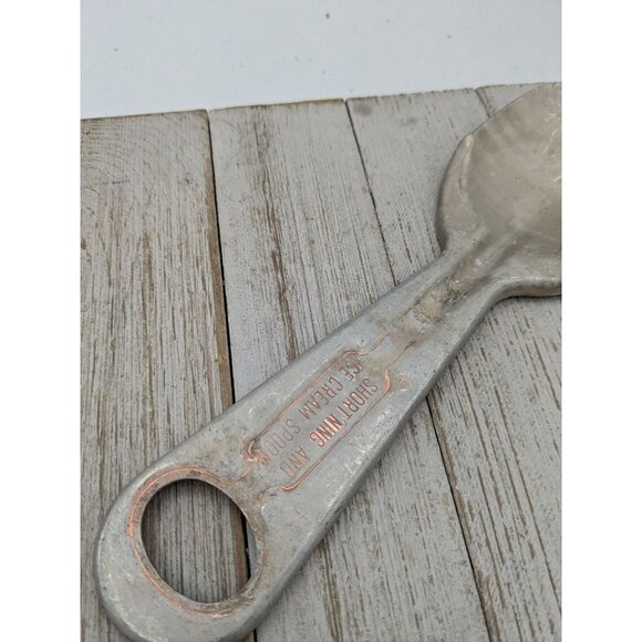 Short'ning & Ice Cream Scoop Spade Vintage Metal Shortening Aluminum Spoon - Picture 3 of 8